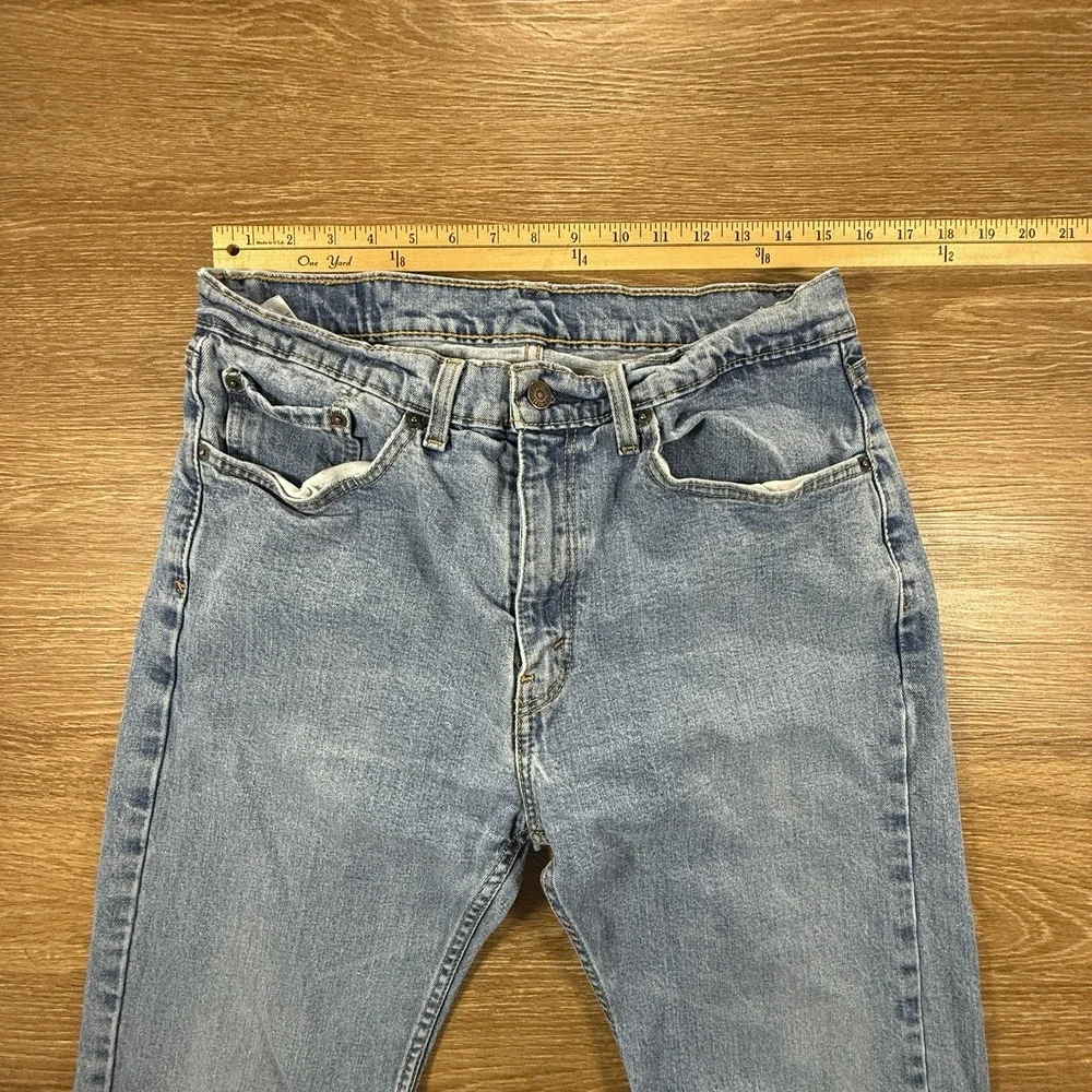 Levi's 505 Men's 34x30 Regular Fit Straight Leg Jeans Light Wash Denim 31x27.5